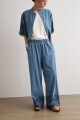 Pantalón de jean bordado jean medio