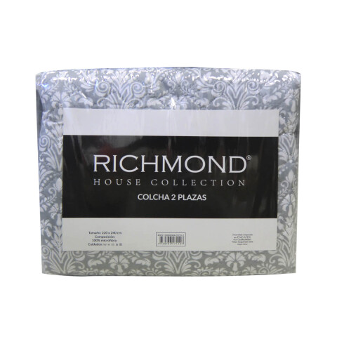 Colcha Estampada Microfibra Richmond 2 Plazas 220 x 240 cm 255-2 ARABESCO GRIS