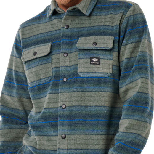 Camisa Rip Curl Fun Times Polar Fleece Shirt - Verde Camisa Rip Curl Fun Times Polar Fleece Shirt - Verde
