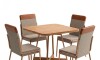 Juego de Comedor 4 sillas Duo + Mesa Atria Rose