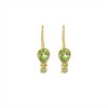 Caravanas Noel-Plata rodinada con micra oro 18k-Piedra Peridoto-CA2016 conpiedra