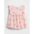 V-LINEN TOP SP26 PINK FLORAL