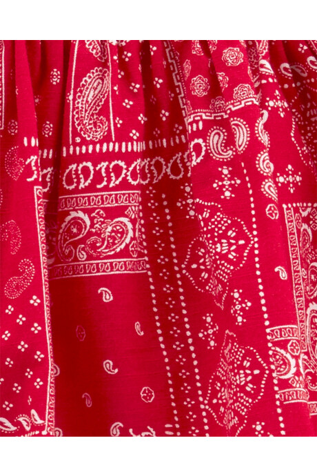 Set tres piezas short, musculosa y vincha de algodón diseño bandana Sin color