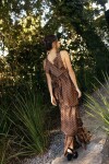 Gala Boho Dress Dots Chocolate