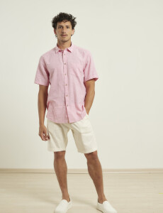 012265 CAMISA HARRINGTON LABEL Rosado
