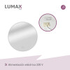 Espejo Lumax Doddy marco redondo con desempañador y luz 60cm Blanco