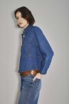 Camisa Austin Crop Denim Azul