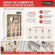 Juego de cubiertos 24 pzs blanco BLANCO