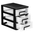 Organizador Plastico 3 Cajones Niveles Multiuso Baño Oficina Color Variante Negro