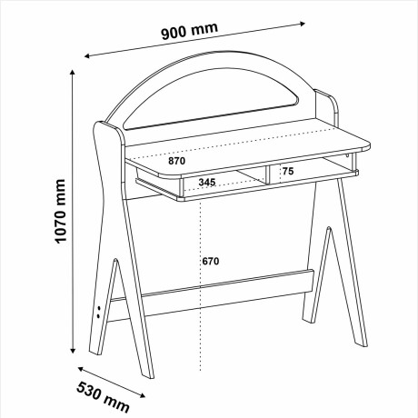 ESCRITORIO MDF MARRON ÁRTEMIS