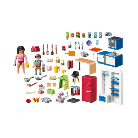 Cocina Completa con Familia Playmobil 129 Piezas U