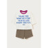 CONJUNTO MM FEM BRANCO COM MARROM