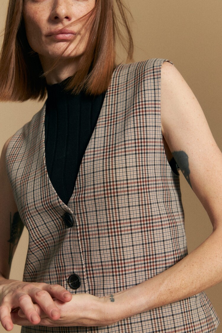 CHALECO COLLIER Beige