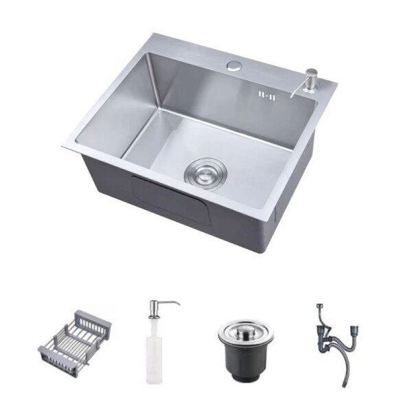 PILETA SIMPLE DE SOBREPONER 55 X 45 X 22 + ACCESORIOS - INOX PILETA SIMPLE DE SOBREPONER 55 X 45 X 22 + ACCESORIOS - INOX