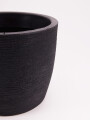 MACETERO REDONDO PRETO NEGRO