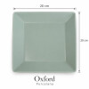 Set de 6 Platos de Postre Cuadrados Oxford de Porcelana 20x20 cm Verde Menta Set de 6 Platos de Postre Cuadrados Oxford de Porcelana 20x20 cm Verde Menta