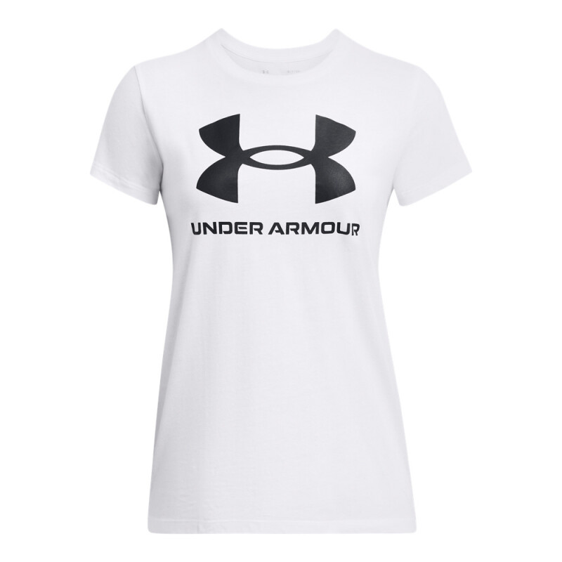 UA W SPORTSTYLE LOGO SS-RED WHT-111