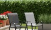 Silla de Jardín Textilina y Acero Apilable Gris