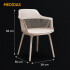 Silla Comedor ComboHome Cocina Aurora Marcela Nórdica 83Cm ® Beige 1