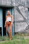 Leather Shorts Camel