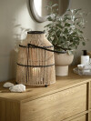 Linterna MAALTHE Ø27xH35 cm natural/negro Linterna MAALTHE Ø27xH35 cm natural/negro