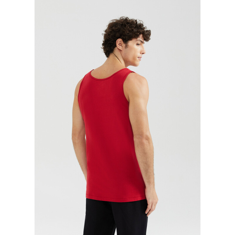CAMISETA REGATA MASC ROJO/AZUL MARINO/BLANCO
