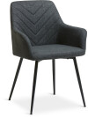Silla de comedor PURHUS tela negro/negro Silla de comedor PURHUS tela negro/negro