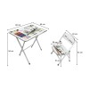 Escritorio y silla plegable infantil azul