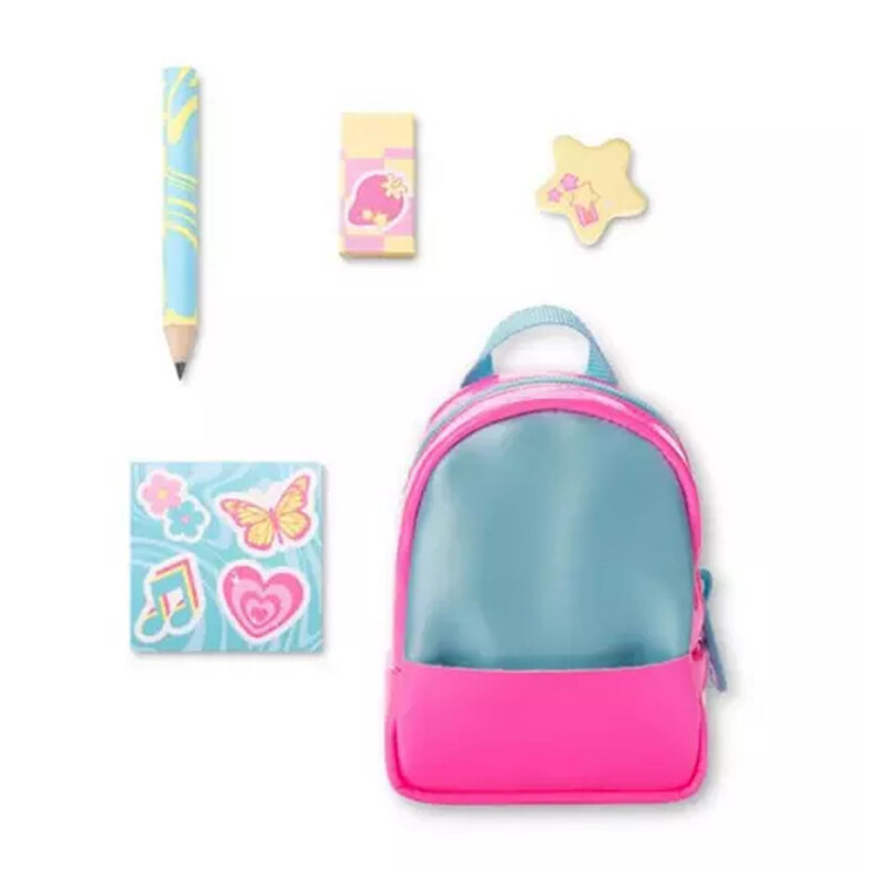 Mini Mochila neón llavero accesorio Real Littles Turquesa