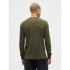 V-FRCH LS WAFFLE MINI LOGO CREW ARMY JACKET GREEN