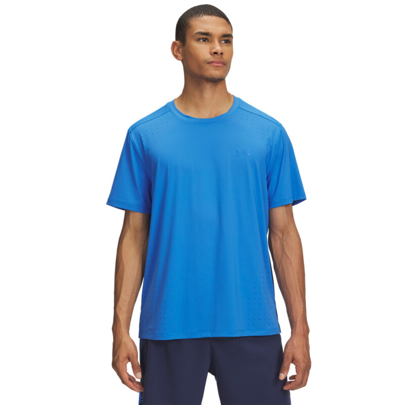 UA LAUNCH ELITE SHORTSLEEVE BLU-402