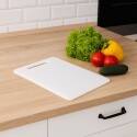 Tabla de picar PVC con canal 35cm x 25cm Blanco