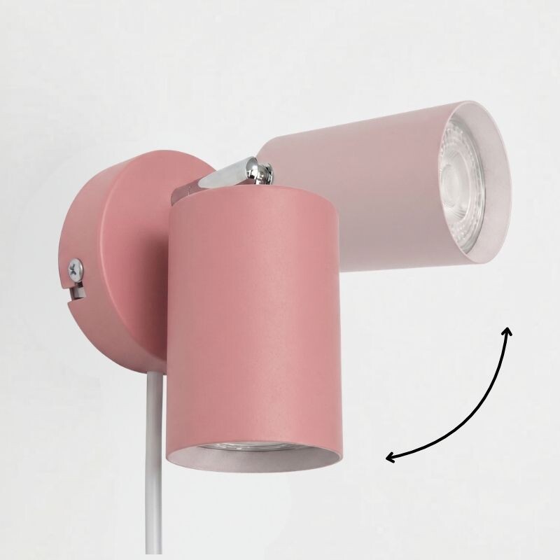 ARTEFACTO BOLD DE ADOSAR ORIENTABLE Luminaria de Pared Bold Rosa