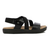 Sandalia Country Mujer Cuero Negro