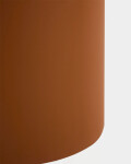Mesa auxiliar Olir de vidrio templado y acero terracota 48 x 46,8 cm Mesa auxiliar Olir de vidrio templado y acero terracota 48 x 46,8 cm