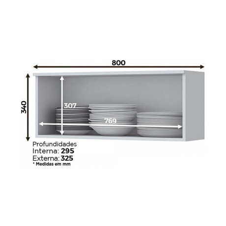 AEREO BASC 80 CM MDF BLANCO AMERICANA