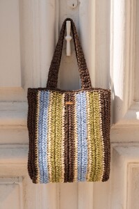 Bolso Trenzado Raya Vertical Multi