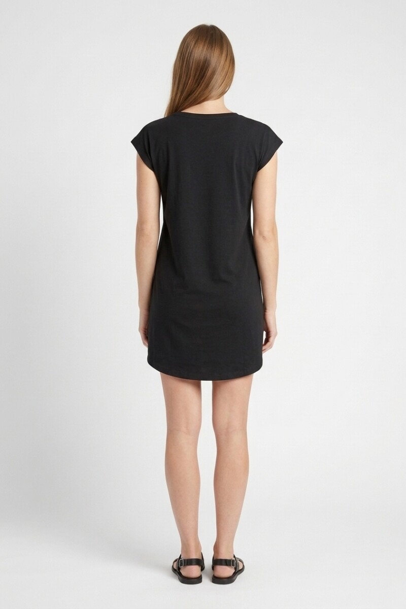 Vestido remeron estampado NEGRO Y BLANCO