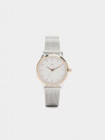 Reloj Bicolor Con Punto Metálico De Acero Inoxidable bicolor