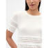 SS LINEN POINTELLE TOP NEW OFF WHITE