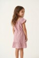 Vestido con volados en hombro ROSA