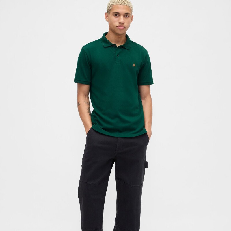 V-FRCH SS BRANNAN POLO EVERGREEN GLAMOUR