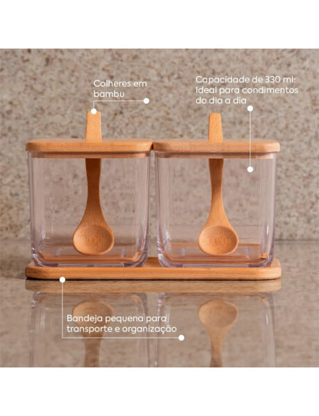 SET PORTA CONDIMENTOS BAMBU DOBLE COZA BRISA SET PORTA CONDIMENTOS BAMBU DOBLE COZA BRISA