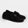 Mocasín Cannes en cuero gamuza Negro