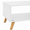 Mesa De Living Minimalista - Madera Maciza - Linea Dublin - Blanca Mesa De Living Minimalista - Madera Maciza - Linea Dublin - Blanca