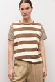 Remera rayada topo