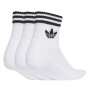 Medias Adidas 3S Ankle S 3 Pack Unisex White