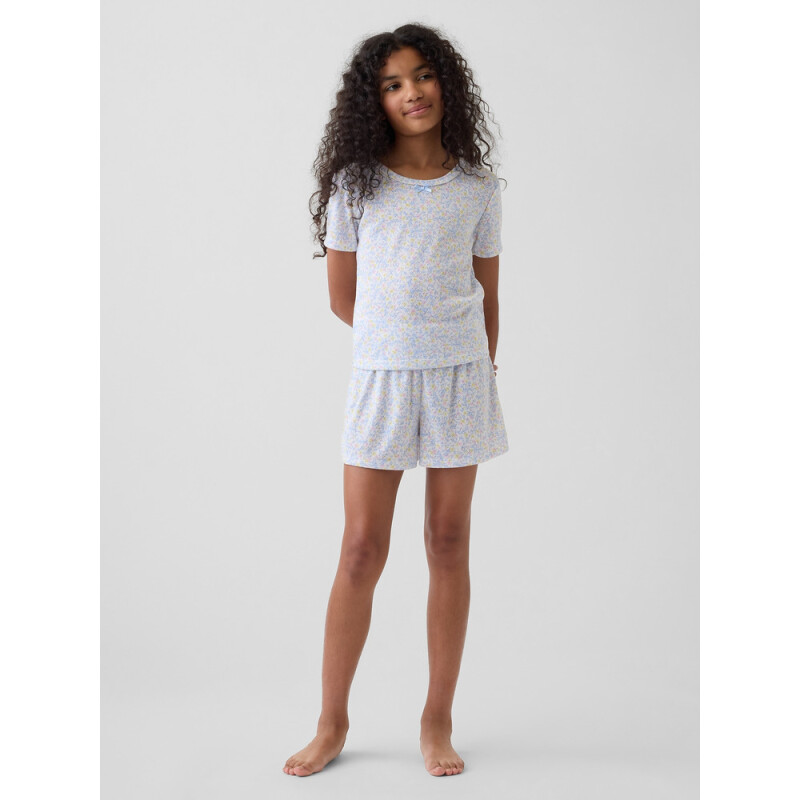 G POINTELLE PJ SHORT NEW OFF WHITE FLORAL