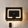 Mesa De Luz Inteligente C/Cargador Inalám Y Luz Led Negro