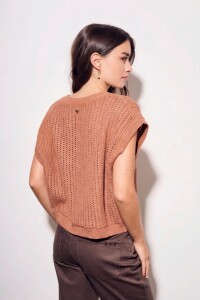 Chaleco Lurex Mocha